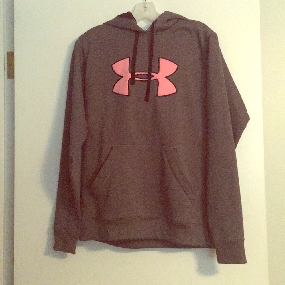 Under Armour hoodie grey and pink size medium